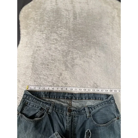 Levis 559 Mens Relaxed Straight Leg Blue Denim‎ Jeans Size 38x32 READ - Picture 8 of 10